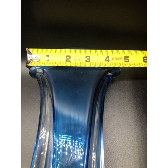 Matthew Buechner Art Glass Vase Thames St Hand Blown Tall Tulip Fan Signed 13" - Picture 11 of 11
